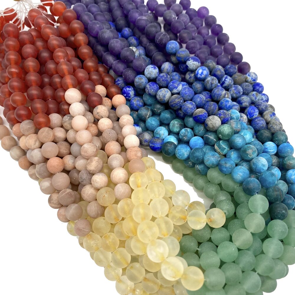 5502 ABCGEMS Matte Seven Chakra Beads The Ultimate Combination of The